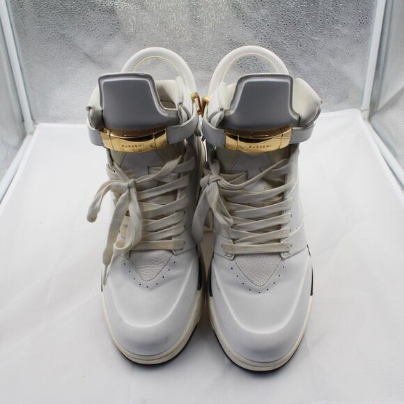 VNDS Buscemi B-Court High Top White Leather Luxury Sneakers Size 11 US / 44 EU main image 7